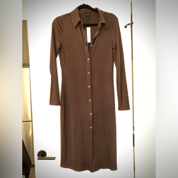 NWT Sanctuary Bodycon rib midi Dress in Java - Picture 4 of 6